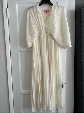 Daisy Dee Ivory Pleated Maxi Dress